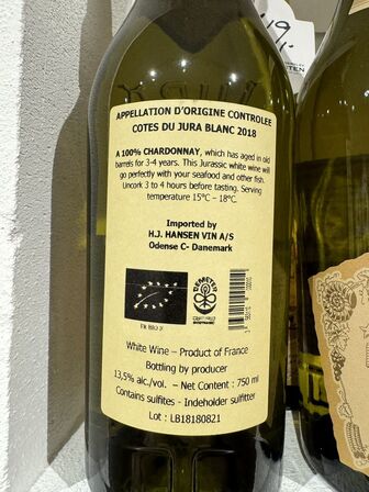 3 fl. Bourdy Cotes du Jura Blanc 2018