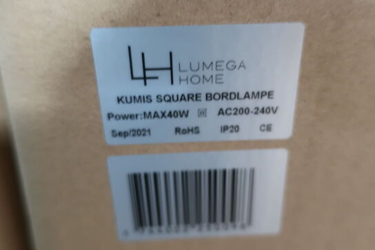 8 stk. bordlampe LUMEGA Kumis Firkantet