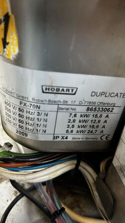 Hobart FX-70N industri opvaskemaskine (startbud 4.500,-)