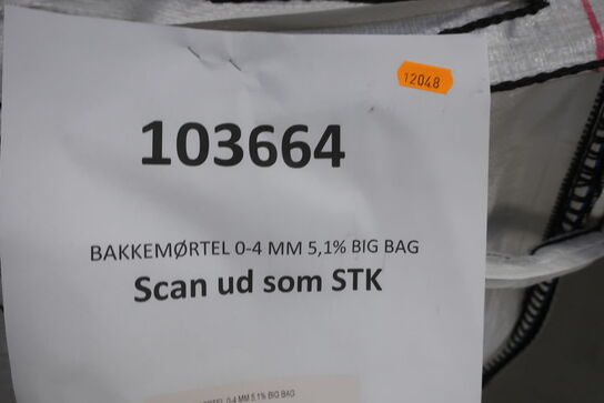 6 stk. bigbags med bakkemørtel