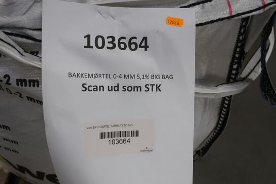 6 stk. bigbags med bakkemørtel