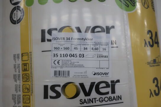 Div. Isolering ISOVER 34 formstykker, rockwool m.m.