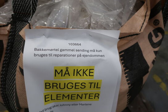 2 stk. bigbags med bakkemørtel