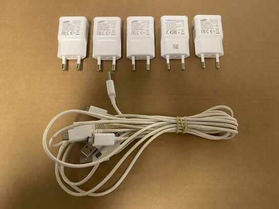 5 x Samsung EP-TA50EWE USB-C Charger