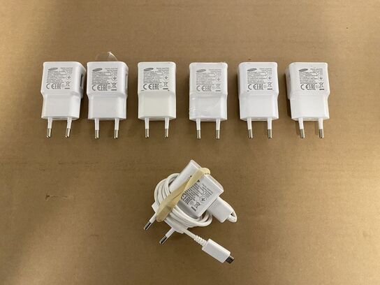 7 x Samsung ETA0U83EWE USB Charger