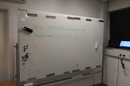 Whiteboard på hjul