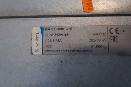 Transportabel udsugning SYSTEMAIR KVK Silent 315