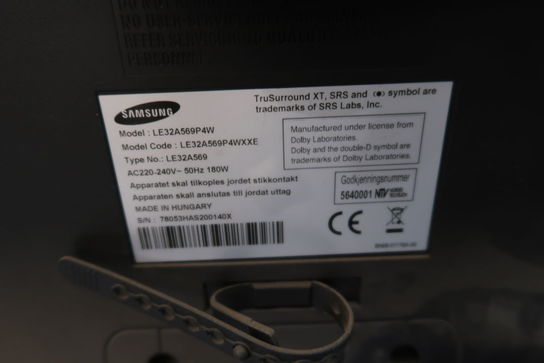 Fjernsyn SAMSUNG LE32A569