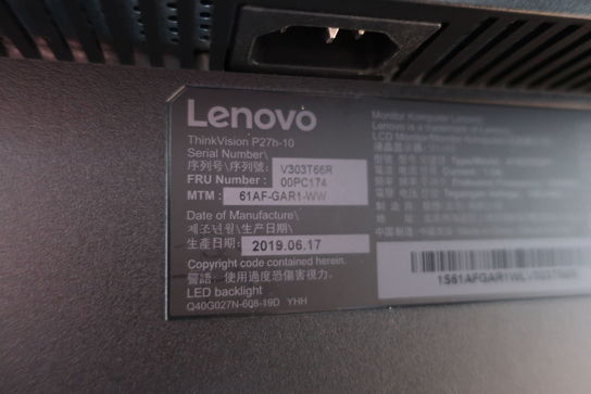 Skærm LENOVO P27h-10