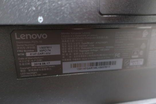 Skærm LENOVO P27h-10