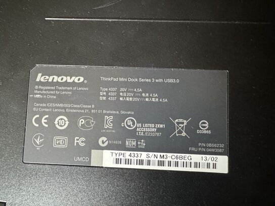 Docking stationer t/Lenovo Thinkpad