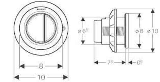 Geberit Omega01 trykknap, hvid