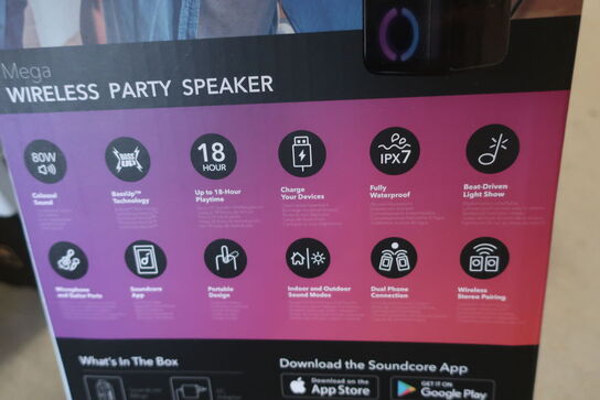 Højttaler SOUNDCORE Mega Wireless Party Speaker