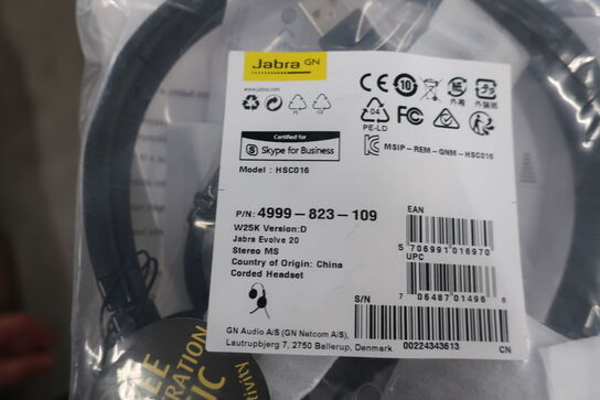 4 stk. headset JABRA Evovle 20