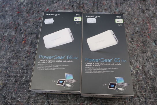 2 stk. powerbanks INNERGIE PowerGear 65 Pro