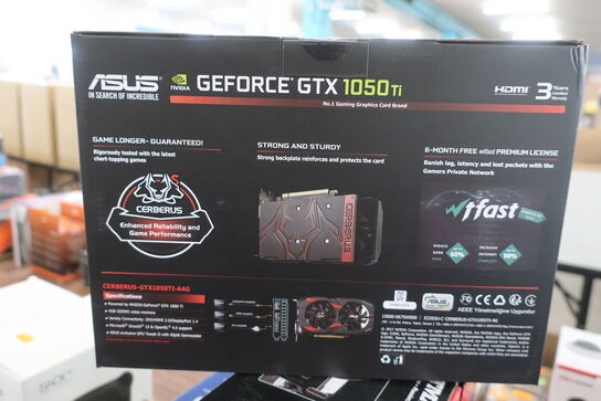 Grafikkort ASUS Geforce GTX 1050Ti 4GB GDDR5