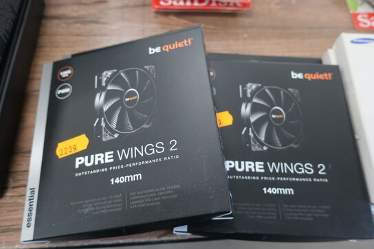 2 stk. faner BEQUIET Pure Wings 2 140 mm. 