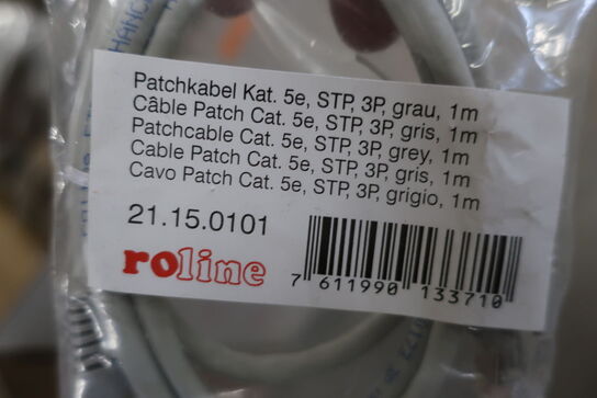 Kasse med ethernetkabler CAT 5E 1 meter