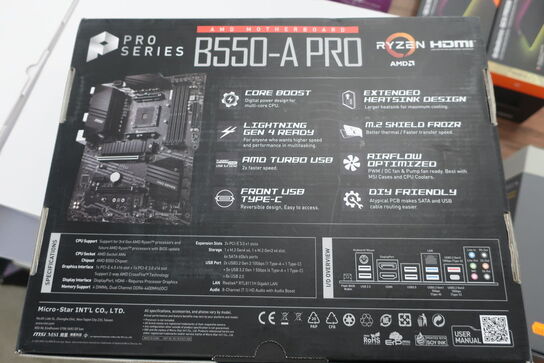 Bundkort MSI B550 A Pro 