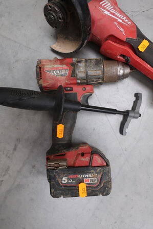 Akku vinkelsliber, bore/skruemaskine MILWAUKEE M18 FPD2, M18 ONE med 1 stk. batteri