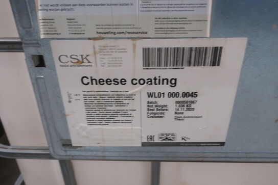 Palletank med cheesecoating og generator (kun indhold i bunden=