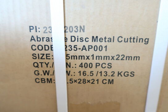 400 pcs. Cutting discs for Steel and Stainless