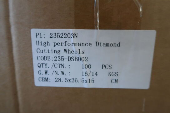 100 pieces. Diamond cutting discs 125mm segment