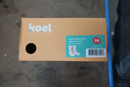 Gummistøvler KOEL K4KIDS Barefoot Wellie Bare Print Str: 26