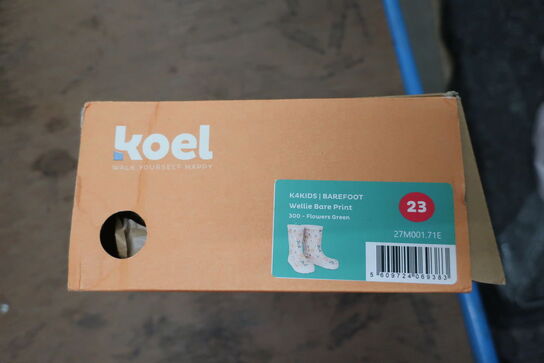 Gummistøvler KOEL K4KIDS Barefoot Wellie Bare Print Str: 23