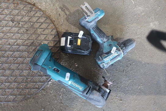 Akku. Boremaskine og finecutter MAKITA