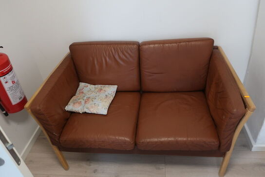 2 pers. Lædersofa