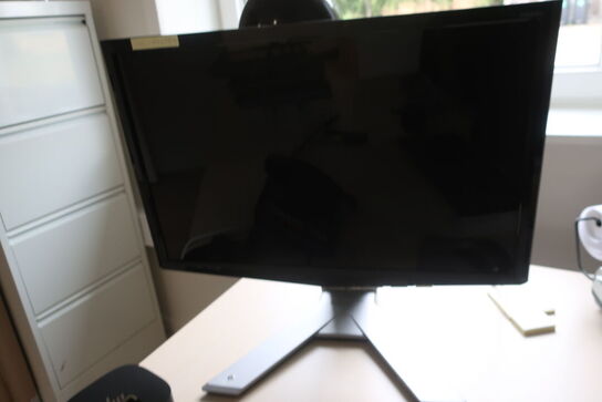 El-hæve/sænkebord 180x90 samt kontorstol, skærm m.m.
