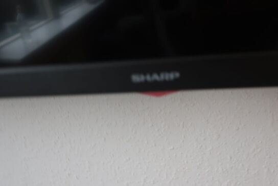 TV SHARP med TV bænk m.m.