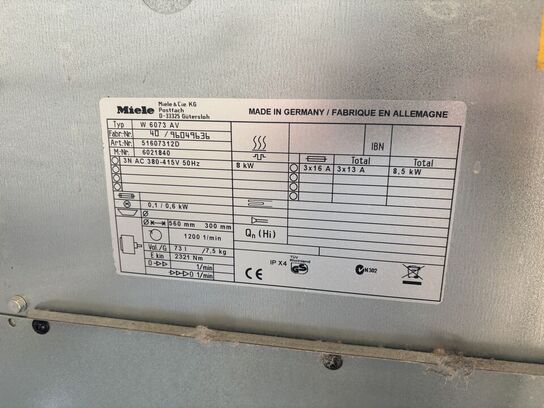 Industrivaskemaskine MIELE