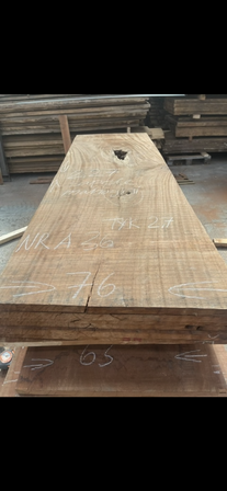 Træplanke i SAPELE (mahogni) 2,27x0,76m - 2,7 cm tyk