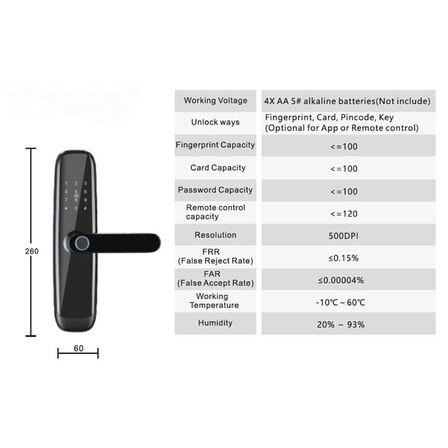 2 stk. Smart Lock Fortress ZC08
