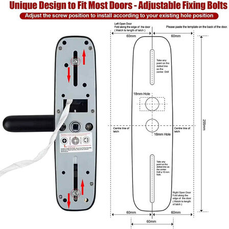 2 stk. Smart Lock Fortress ZC08