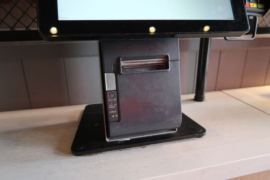 All-in-one touch computer ELO ESY22i5 med bonprinter samt dankortterminal