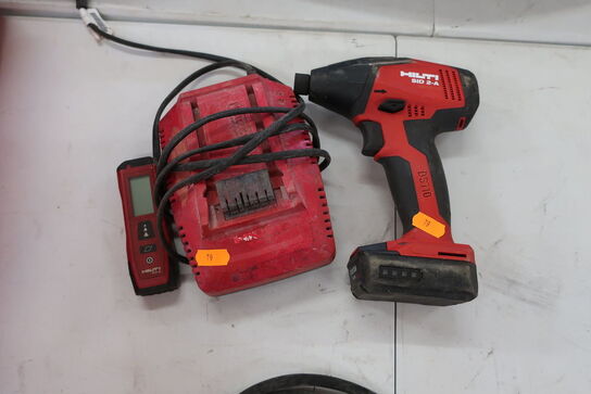 Slagnøgle HILTI SID 2-A, lasermåler HILTI PD-S