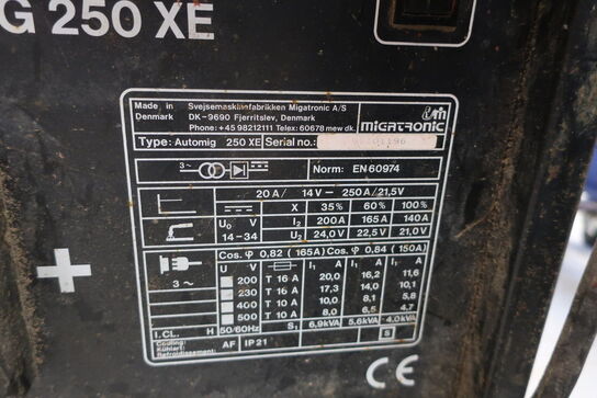 Svejsemaskine MIGATRONIC AUTOMIG 250 XE