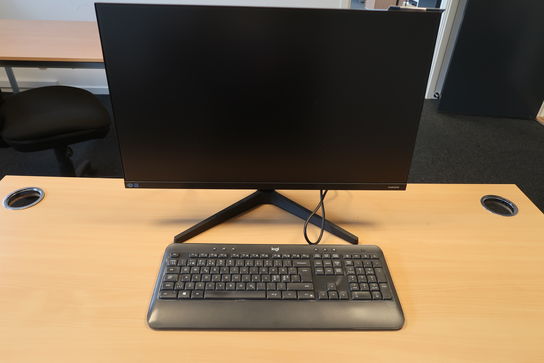 Skærm 27", Samsung F27T370FWR + keyboard & mus 