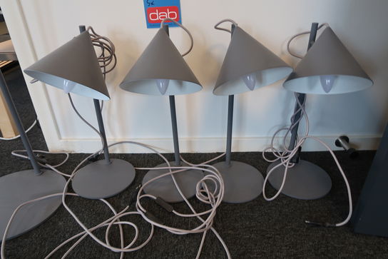 4 stk. Bordlamper + standerlampe 