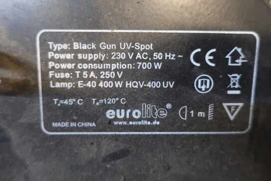 4 stk. UV-spot EUROLITE Black Gun (Defekt)