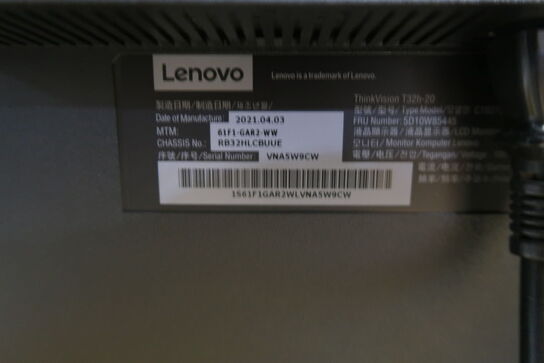 Lenovo ThinkVision T32h-30 31.5" 2560 x 1440