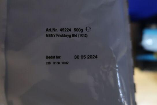 37 poser Meny kaffe, Friskbryg bld. 500g