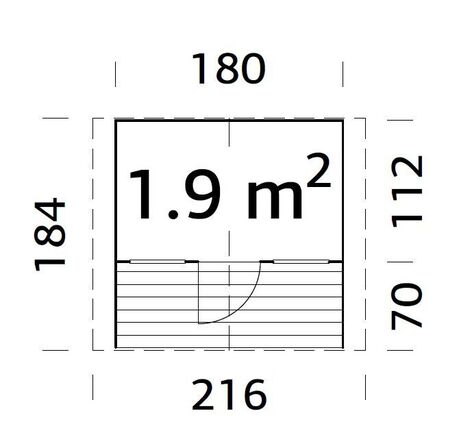 1,9 kvm. Legehus