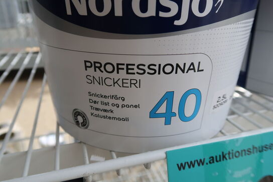 3 stk. Nordsjø Professional 40 Dør-, list- & panelmaling 2,5 ltr. - Råhvid