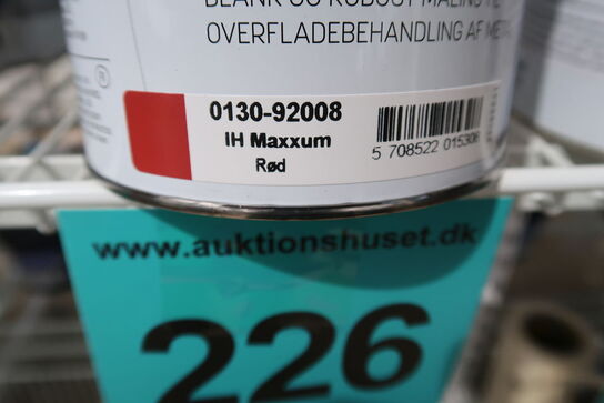 3 stk. Esbjerg Paints Maskinemalje case maxxum rød 0,75l