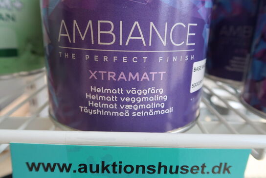 3 stk. Nordsjø Ambiance helmat vægmaling 1 ltr. - Base white