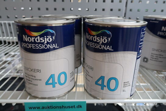 4 stk. Nordsjø Professional 40 Dør-, list- & panelmaling 0,94 ltr. - Base clear